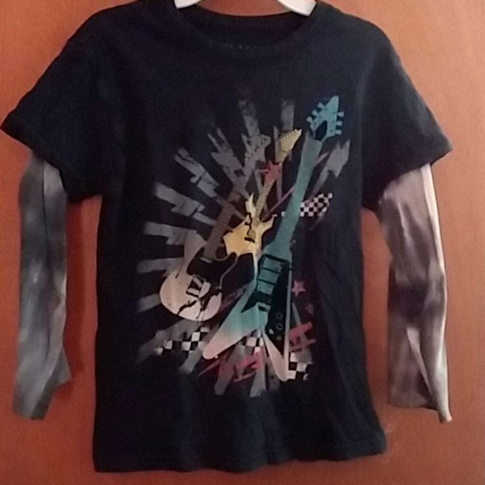 Boys Cool Guitar Shirt Size 7